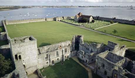 View from the top of the keep at Portchester