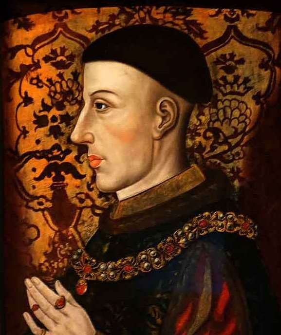 A portrait of King Henry V (1387–1422) dated from the 15th century A portrait of King Henry V (1387–1422) dated from the 15th century