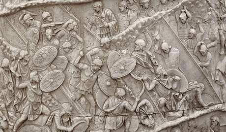 Detail from Trajan’s Column showing Rome’s defeat of the Dacians 