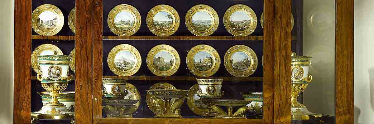 The Saxon Dinner Service, on display in the Museum Room at Apsley House The Saxon Dinner Service, on display in the Museum Room at Apsley House