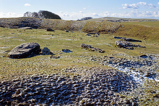 Arbor Low, one of the most impressive prehistoric monuments in the Peak District