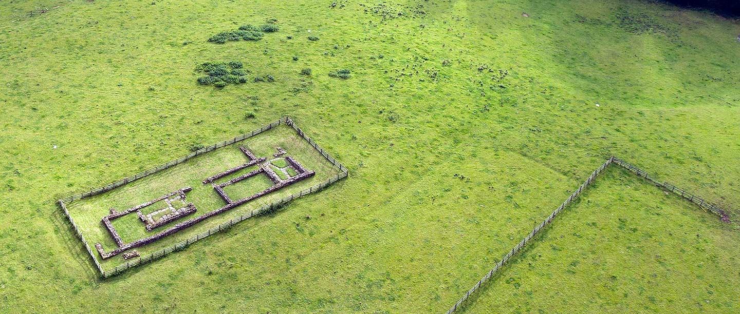 The Roman remains at Beadlam seen from the air
