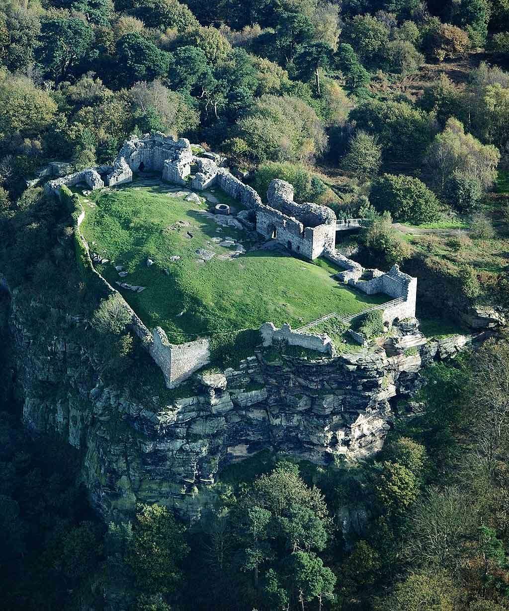 Aerial view of the inner ward of Beeston Castle Aerial view of the inner ward of Beeston Castle