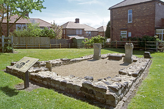 The temple of Antenociticus at Benwell, seen from the north-west