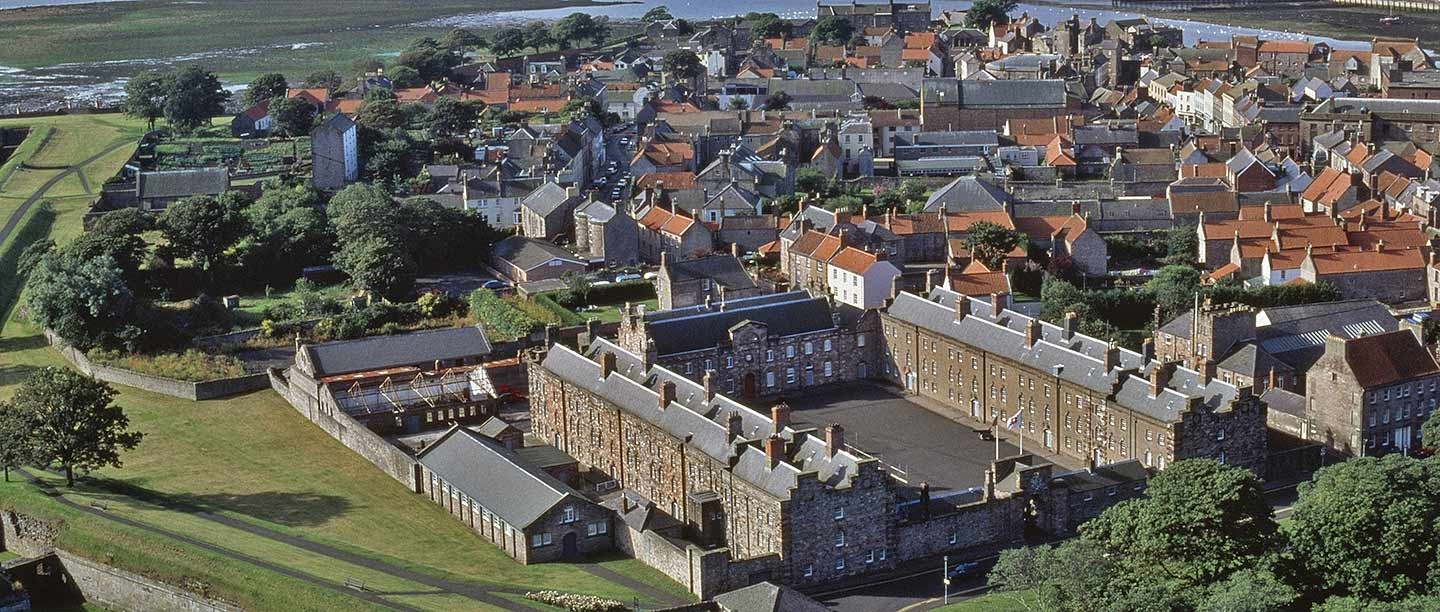 Aerial view of Berwick Barracks