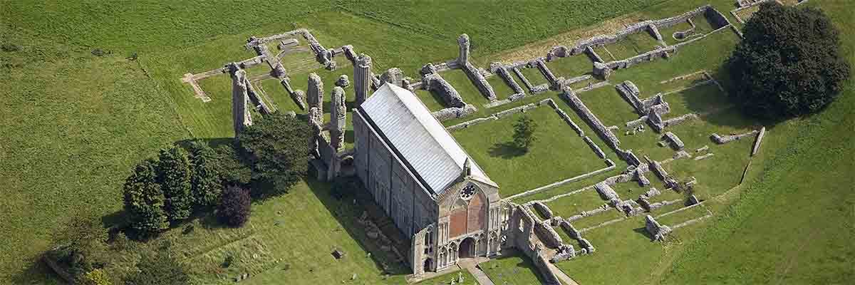 Aerial view of Binham Priory Aerial view of Binham Priory