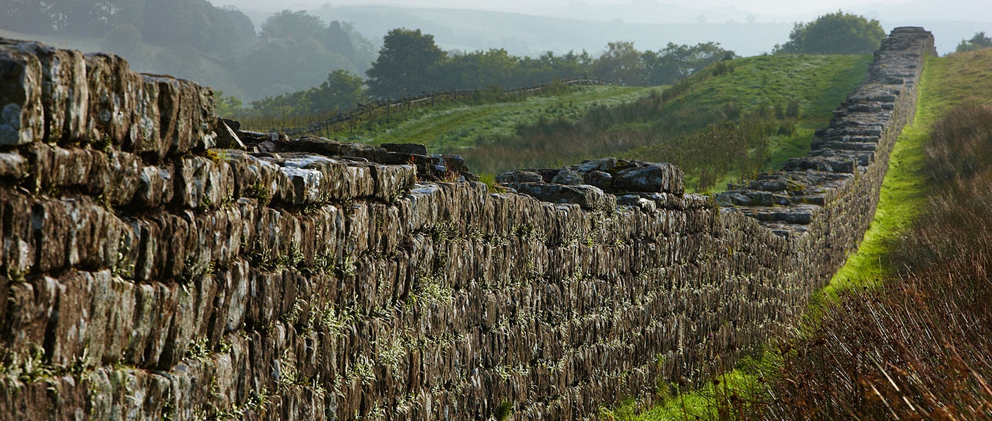 A section of Hadrians Wall, viewed from near to Birdoswald Roman Fort