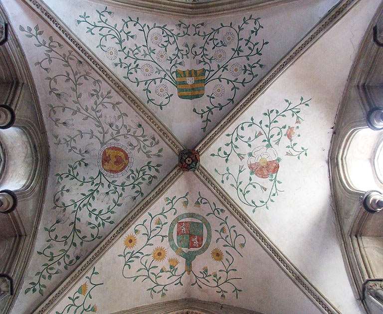 Painted ceiling of the church