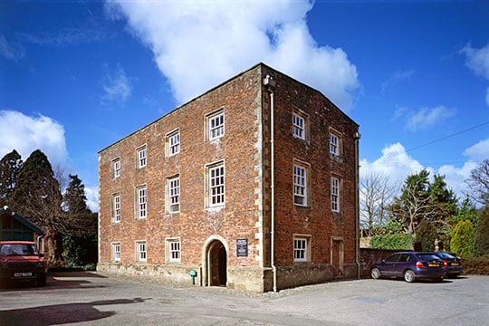 The south and east fronts of Burton Agnes Manor House, remodelled in the early 18th century The south and east fronts of Burton Agnes Manor House, remodelled in the early 18th century