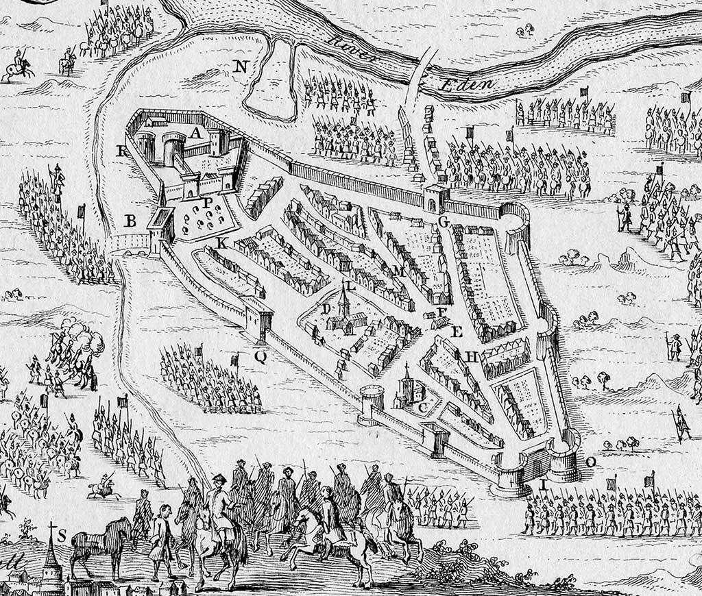 Poster Encadré Citadelle De Carlisle - Gravure Ancienne Angleterre - 43x33 Cm - NEUF