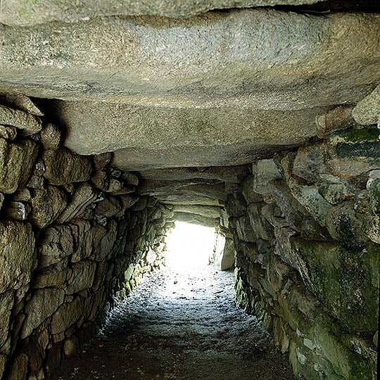 View along the entrance passage of the fogou