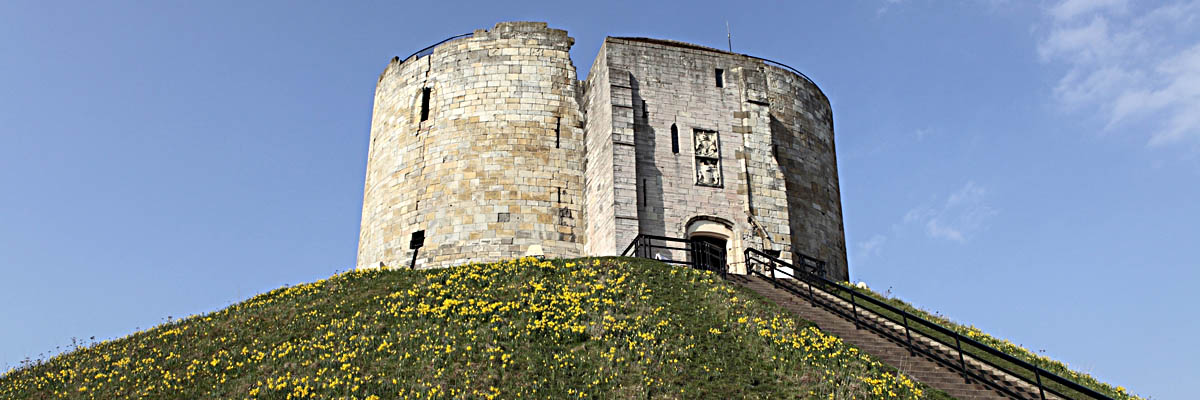 Clifford's Tower and its artificial mound or motte, seen from the south Clifford's Tower and its artificial mound or motte, seen from the south
