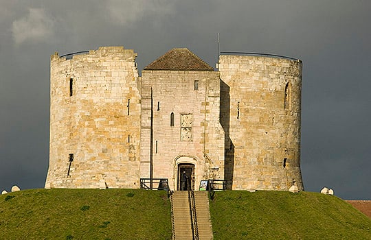 Clifford’s Tower is frequently discussed in accounts of the development of English castles because of its unusual architectural form