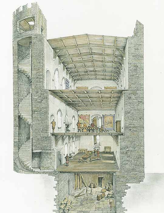 The Great Tower Cutaway drawing