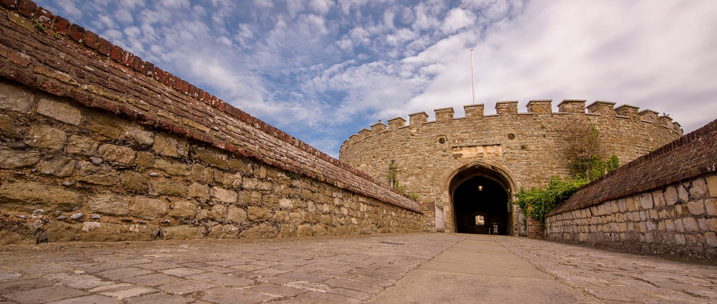 The entrance to Deal Castle