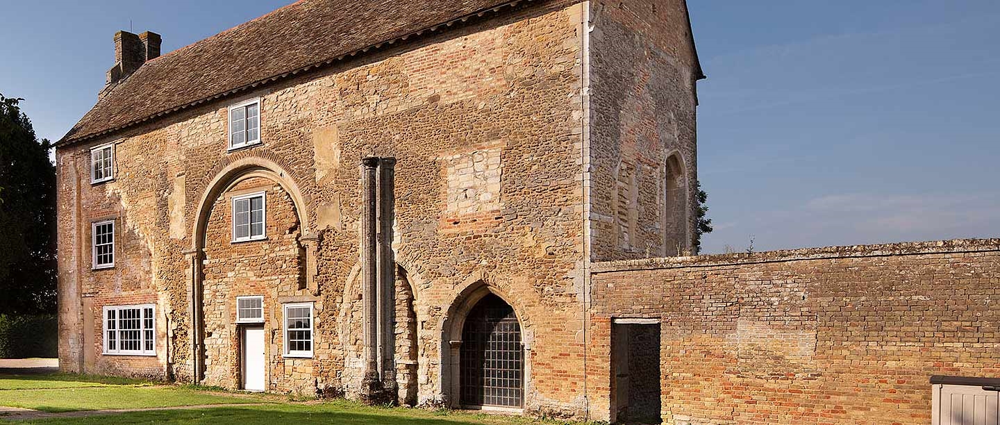 The east facade of Denny Abbey, Cambridgeshire