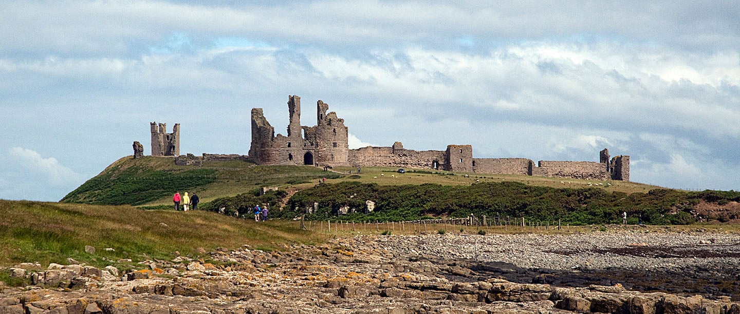 The ruins of Dunstanburgh Castle