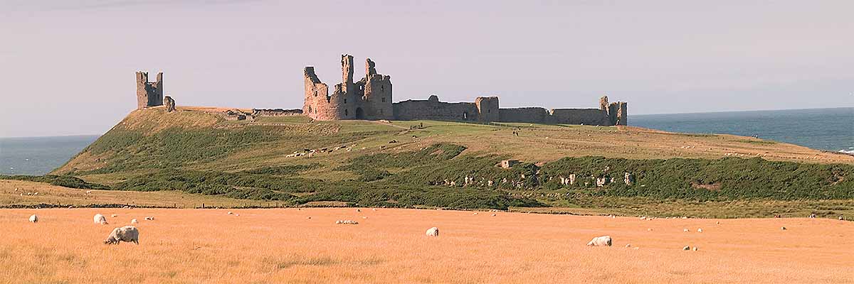 Dunstanburgh Castle seen from the south-west