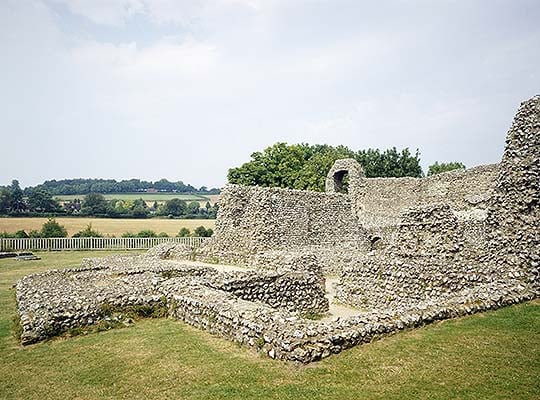 View of the ruins of Eynsford Castle View of the ruins of Eynsford Castle