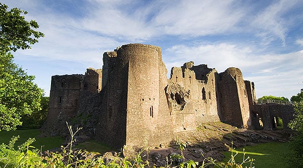 The east front of Goodrich Castle, looking towards the gatehouse