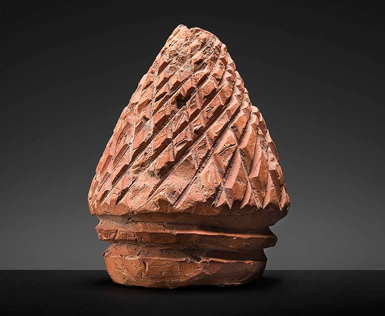 Terracotta pinecone