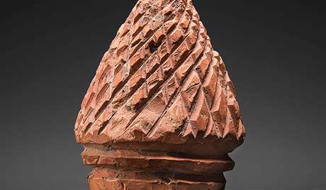 Terracotta pinecone