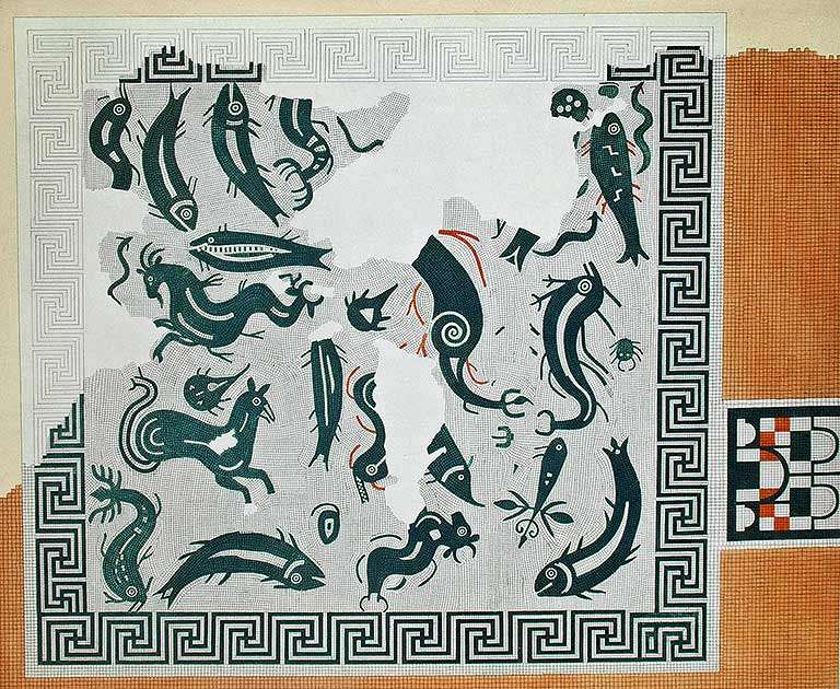 Sea creatures mosaic Sea creatures mosaic