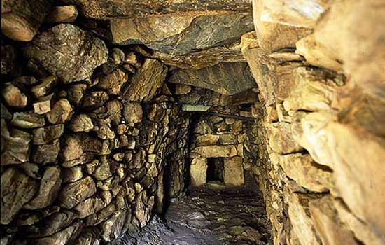 View looking along the straight passage of Halliggye Fogou View looking along the straight passage of Halliggye Fogou