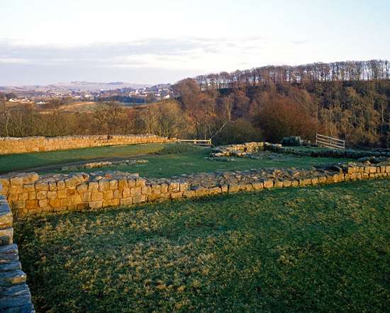 Harrows Scar Milecastle and Wall - Hadrian's Wall
