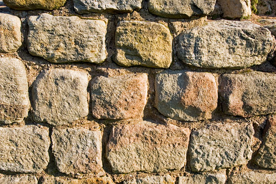 Detail view of facing stones on the south side of the Wall at Heddon Detail view of facing stones on the south side of the Wall at Heddon