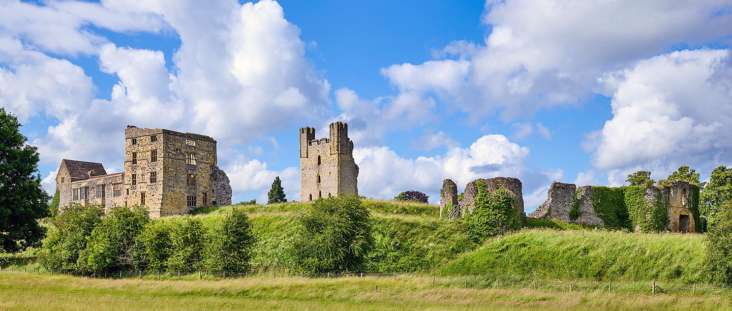 The exterior of Helmsley Castle