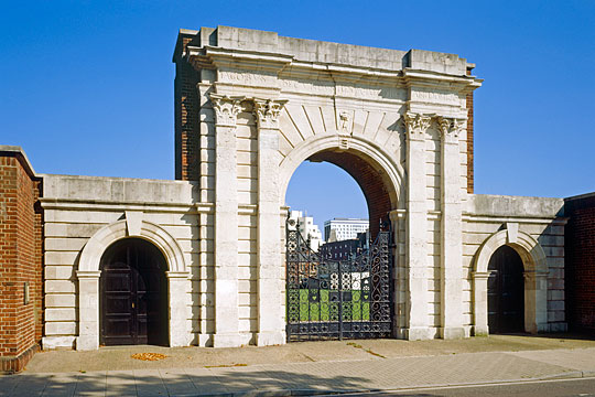 The imposing arches of King James Gate The imposing arches of King James Gate