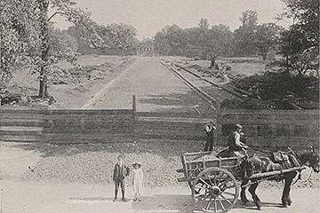 Building operations under way at Marble Hill in 1901