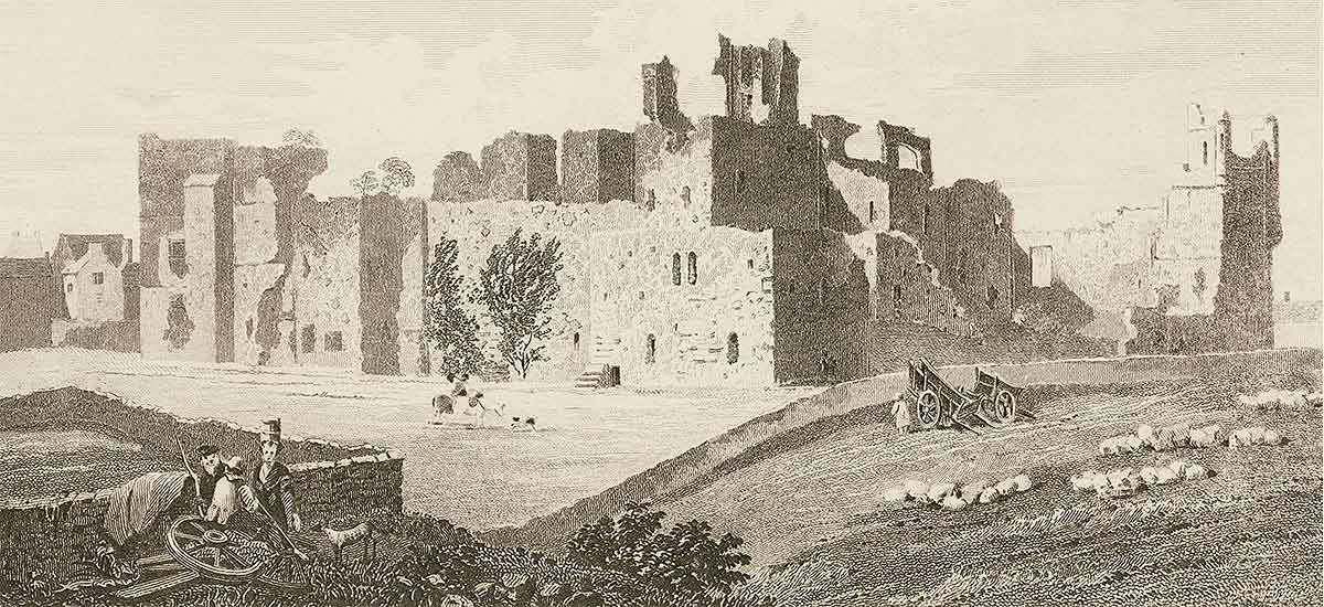 Middleham Castle Engraving