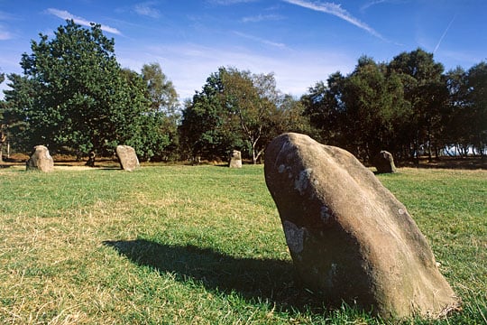 Closeup of one of the stones with part of the circle in the background