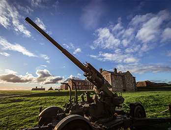 Historic gun at Pendennis Castle
