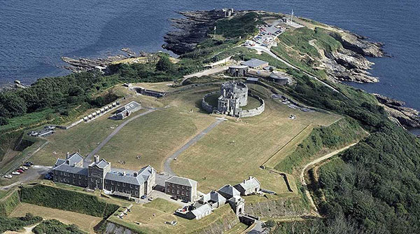 Pendennis Castle viewed from the air.