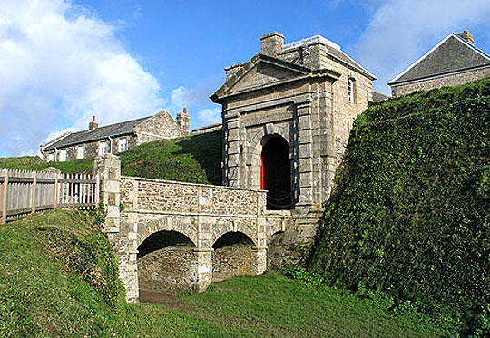 The entrance to Pendennis Castle
