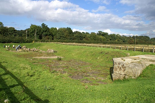 Remains of the south abutment of Piercebridge Roman Bridge
