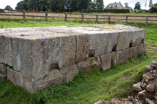 The southern bridge abutment, Piercebridge The southern bridge abutment, Piercebridge