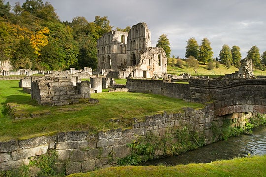 Picturesque view of Roche Abbey across Maltby Bike