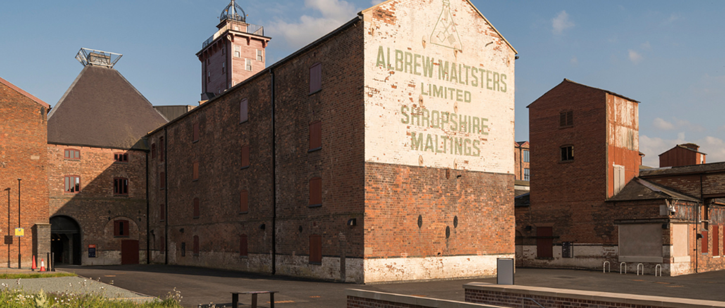 Exterior of Shrewsbury Flaxmill Maltings