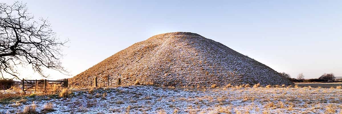 Silbury Hill under snow