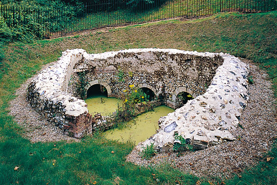 The remains of the mid 12th-century conduit house The remains of the mid 12th-century conduit house