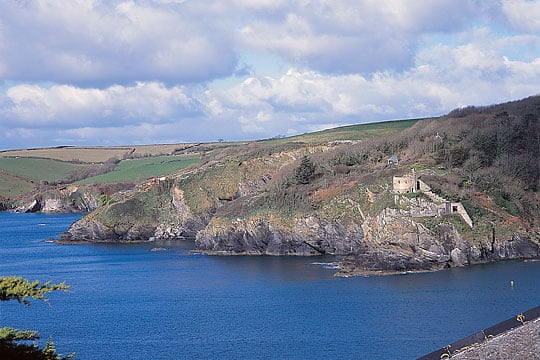 St Catherines Castle seen across the River Fowey estuary from Polruan