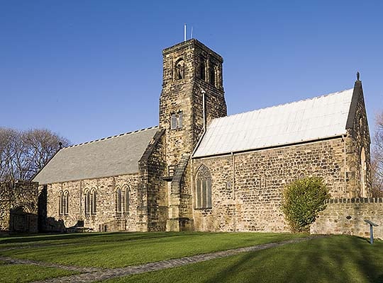 The church from the south-east, with the chancel on the right