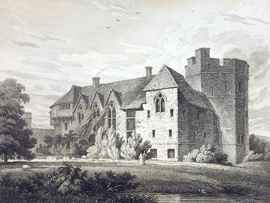 Britton engraving of Stokesay Castle Britton engraving of Stokesay Castle