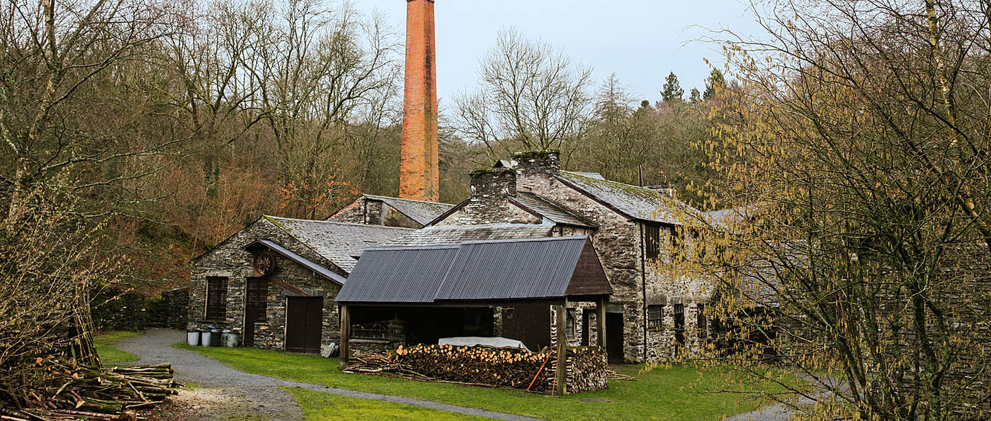 The exterior of Stott Park Bobbin Mill