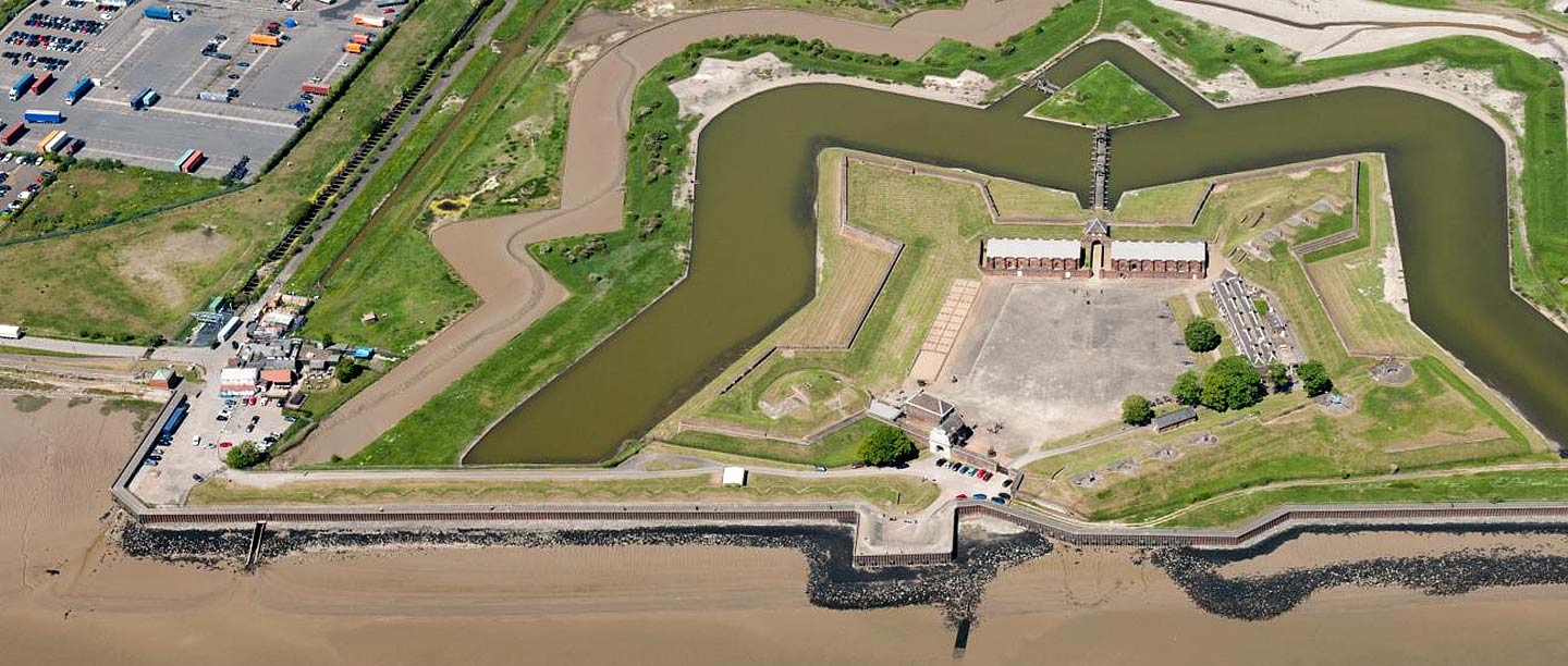 Aerial view of Tilbury Fort