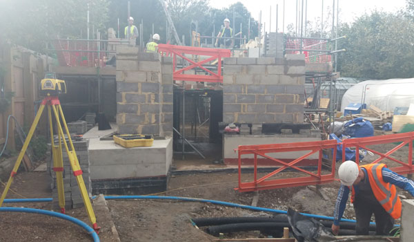 The learning centre under construction